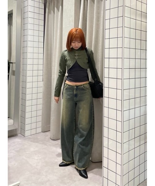 LAGUA GEM(ラグアジェム)の「CROPPED BELT トップス(その他トップス・レディース・ブラック/カーキ/ベージュ・FREE)」の11枚目の写真