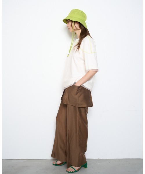 Muel Chic(ミュエルシック)の「Pal tulle CS パルチュールカットソー(Tシャツ/カットソー・レディース・ブラック/ホワイト/スカイブルー系・FREE)」の6枚目の写真