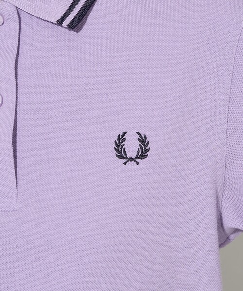 【FRED PERRY】ツインチップ T シャツ ダークピンク Amy Winehouse Zebra Print Polo Shirt(10 S51：DUSTY ROSE