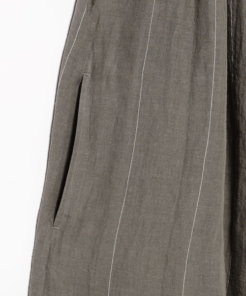 HAVERSACK（ハバーザック）の「HAVERSACK / リネンサロペット（サロペット/オーバーオール・レディース・グレー・1）」の4枚目の写真