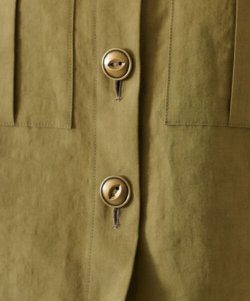 UNTITLED（アンタイトル）の「【トレンド/七分袖】タイプライター ノーカラージャケット（ノーカラージャケット・レディース・ブラック/カーキ・00/01/02/03/04/42/44/46/48/50）」の10枚目の写真