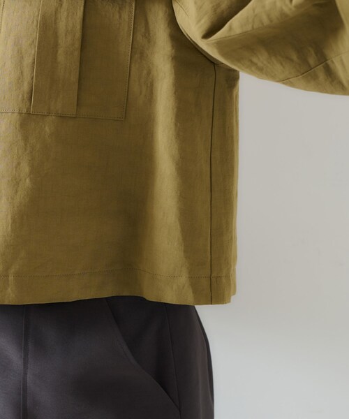 UNTITLED（アンタイトル）の「【トレンド/七分袖】タイプライター ノーカラージャケット（ノーカラージャケット・レディース・ブラック/カーキ・00/01/02/03/04/42/44/46/48/50）」の17枚目の写真