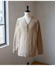 PORT BY ARK（ポートバイアーク）の「PORT BY ARK / ポートバイアーク：Henley Neck Knit：PO17-K001[COR]（ニット/セーター）」