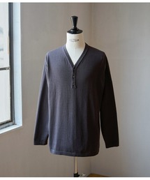 PORT BY ARK / ポートバイアーク：Henley Neck Knit：PO17-K001[COR]