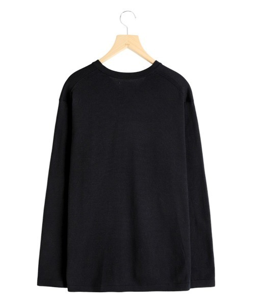 PORT BY ARK（ポートバイアーク）の「PORT BY ARK / ポートバイアーク：Henley Neck Knit：PO17-K001[COR]（ニット/セーター・メンズ・ダークグレー/ベージュ系その他/ブラック・1/2）」の7枚目の写真