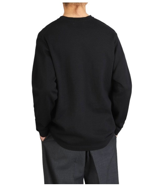 PORT BY ARK（ポートバイアーク）の「PORT BY ARK / ポートバイアーク：Henley Neck Knit：PO17-K001[COR]（ニット/セーター・メンズ・ダークグレー/ベージュ系その他/ブラック・1/2）」の15枚目の写真