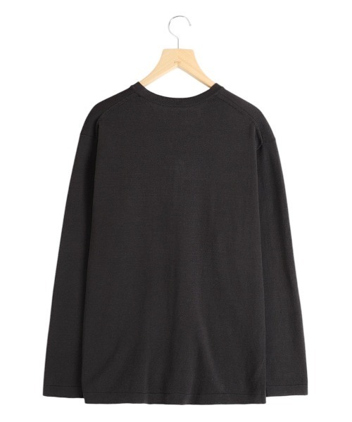 PORT BY ARK（ポートバイアーク）の「PORT BY ARK / ポートバイアーク：Henley Neck Knit：PO17-K001[COR]（ニット/セーター・メンズ・ダークグレー/ベージュ系その他/ブラック・1/2）」の20枚目の写真