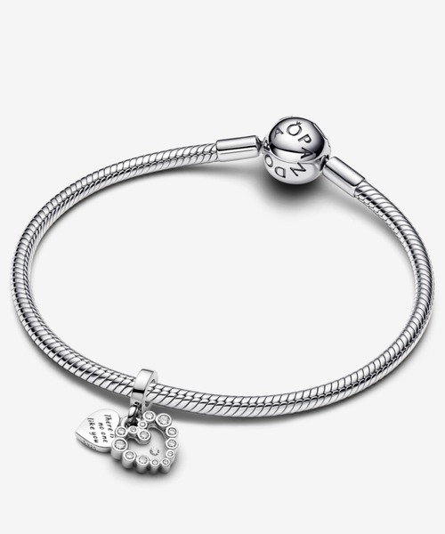 パンドラ チャーム 桜 シルバー PANDORA チャーム ブルー 桜 シルバー ダングル レディース