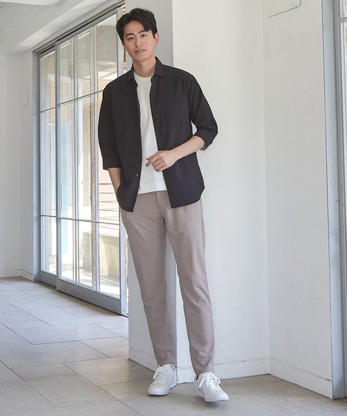 UNION STATION（ユニオンステーション）の「サッカードッツ7分袖シャツ（シャツ/ブラウス・メンズ・ブラック/ブルー/ベージュ/ホワイト・M/L/LL/S）」の9枚目の写真