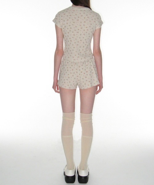 CRANK（クランク）の「【CRANK】BUTTON FLOWER SHORTS / 【クランク