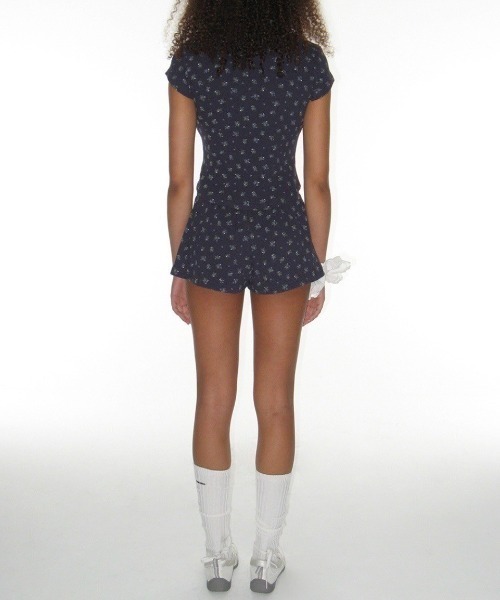 CRANK（クランク）の「【CRANK】BUTTON FLOWER SHORTS / 【クランク