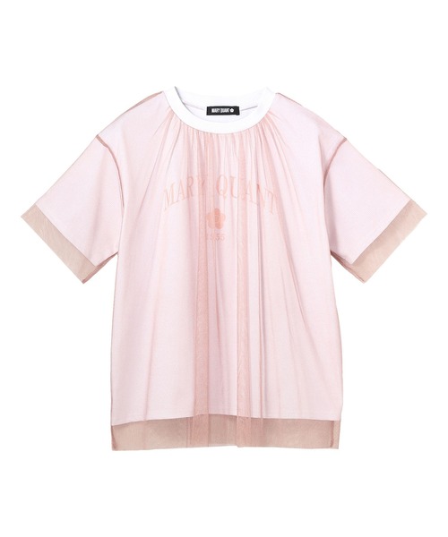 チュールが可愛い【マリークワント】チュールドッキング Tシャツ チュールが可愛い【マリークワント】チュールドッキング Tシャツ