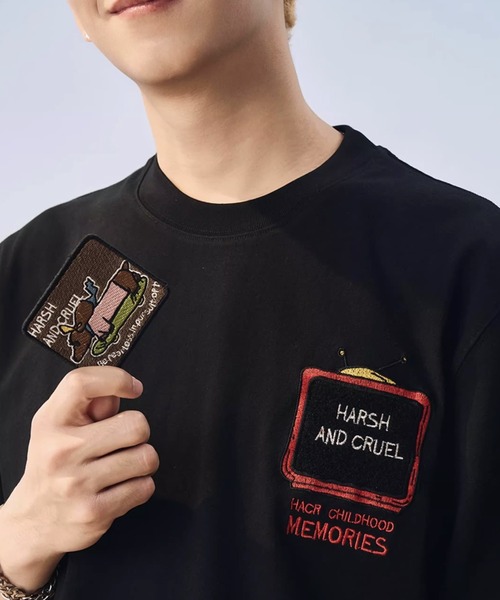 【送料無料&24時間以内に発送】ライブTシャツ&Tシャツ型バッチおまとめセット T-BOXTY T-shirt with Livestream print｜ブラック｜メンズ｜DIESEL