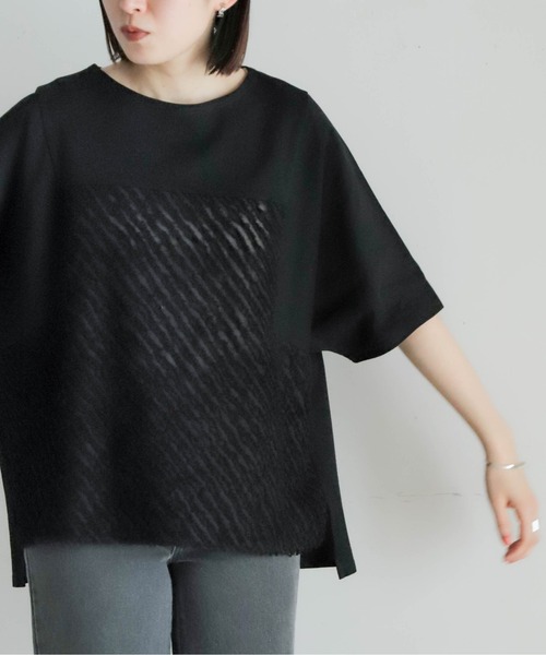 NOMBRE IMPAIR(ノンブルアンペール)の「カットJQコンビ 切替ドルマンP/O(Tシャツ/カットソー・レディース・ホワイト/ブラック・FREE)」の11枚目の写真