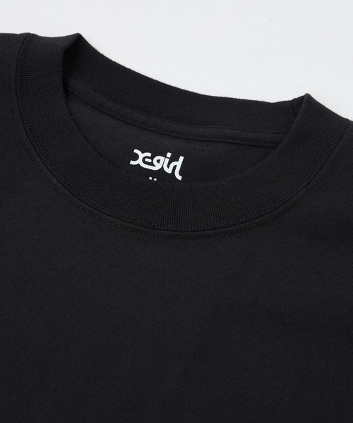 X-girl(エックスガール)の「OVAL LOGO S/S TEE(Tシャツ/カットソー・レディース・ライトブルー/ブラック/ホワイト・S/M/L)」の7枚目の写真