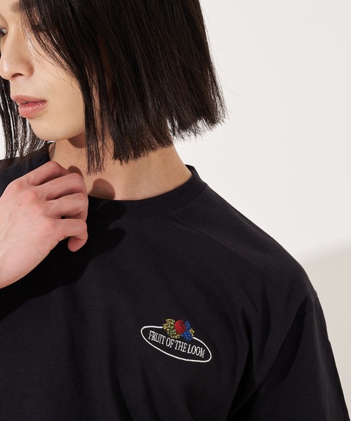 FRUIT OF THE LOOM(フルーツオブザルーム)の「FTL Embroidery Tshirt 1 / ユニセックス / ジェンダーレス / 半袖Tシャツ / ワンポイント(Tシャツ/カットソー・メンズ・ホワイト/ブラック/グレー・S/M/L/XL)」の9枚目の写真