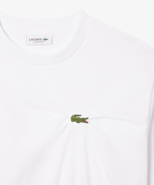 セール】ワニロゴプリーツオーバーサイズフィットTシャツ（T