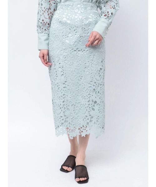 TONAL(トーナル)の「ケミカルレースタイトスカート(スカート・レディース・ブラック/ライトブルー/オフホワイト・SMALL/MEDIUM)」の10枚目の写真