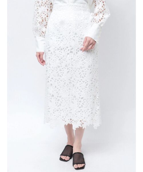 TONAL(トーナル)の「ケミカルレースタイトスカート(スカート・レディース・ブラック/ライトブルー/オフホワイト・SMALL/MEDIUM)」の12枚目の写真