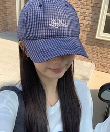 SHEPP | ワンポイント刺繍 チェック ベースボールキャップ(キャップ)