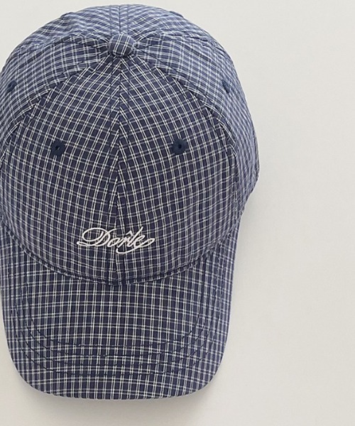 SHEPP（シープ）の「ワンポイント刺繍 チェック ベースボールキャップ（キャップ・レディース・ホワイト/ブルー/アイボリー・F）」の6枚目の写真