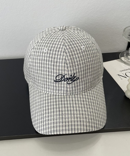 SHEPP（シープ）の「ワンポイント刺繍 チェック ベースボールキャップ（キャップ・レディース・ホワイト/ブルー/アイボリー・F）」の16枚目の写真