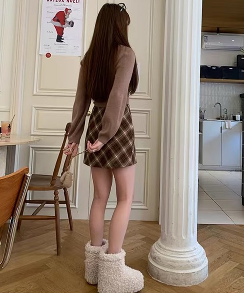 Jasmine Grandiflorum（ジャスミングランディフローラム）の「【Jasmine】 アンサンブル リボンキャミソール+ニットトップス（アンサンブル・レディース・アイボリー/ブラウン/ブラック・FREE）」の12枚目の写真