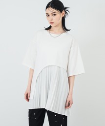 プリーツ ドッキング BIGTシャツ