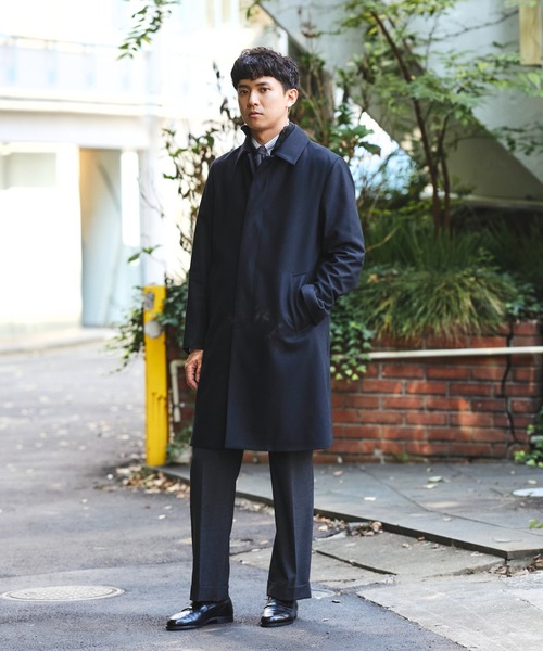 MACKINTOSH ／DUNKELD メルトンステンカラーコート 36 深濃紺 MACKINTOSH ／DUNKELD メルトンステンカラーコート 36 深濃紺