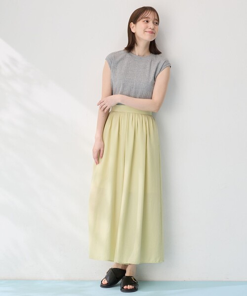 ANY(エニィ)の「【ウエストゴム】スパンボイル撥水スカートパンツ(その他パンツ・レディース・ブラック系/イエロー系/ブルー系/グレー系・1/2/3)」の16枚目の写真