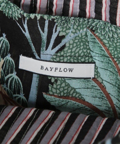 BAYFLOW（ベイフロー）の「プリントキルト巾着（トートバッグ・レディース・ブラック/ブルー・FREE）」の3枚目の写真