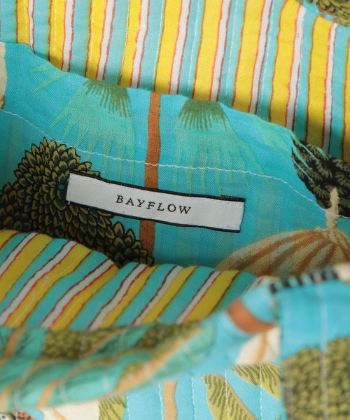 BAYFLOW（ベイフロー）の「プリントキルト巾着（トートバッグ・レディース・ブラック/ブルー・FREE）」の8枚目の写真