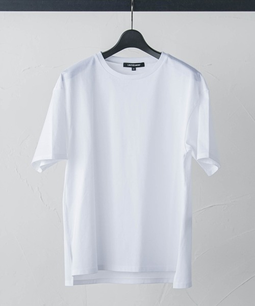 LAUTREAMONT(ロートレアモン)の「【WEB限定】【3サイズ】コットン汗じみ防止カットソー≪洗える/接触冷感≫(Tシャツ/カットソー・レディース・チャコールグレー/ホワイト/イエロー/ピンク/ベージュ/ブラック/キャメル/グリーン/ブルー/オレンジ・11号/7号/9号)」の2枚目の写真