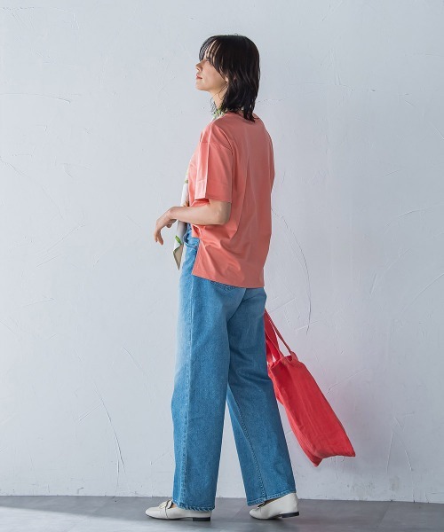 tシャツ 「WEB限定」「3サイズ」コットン汗じみ防止カットソー「洗える/接触冷感」 レディース LAUTREAMONT tシャツ 「WEB限定」「3サイズ」コットン汗じみ防止