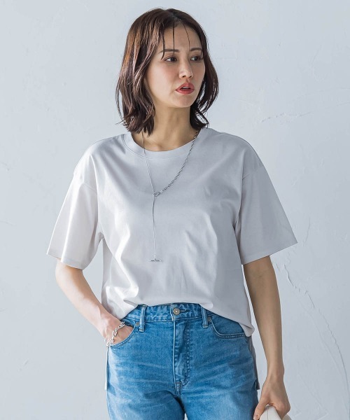 LAUTREAMONT / ロートレアモン GRECIOUS COOLカットソー≪接触冷感/洗濯機で洗える≫ GRECIOUS COOLカットソー≪接触冷感/洗濯機で洗える≫｜ロート