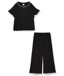 「tororelax とろリラ」フレア袖 プルオーバー&クロップドパンツ セットアップ