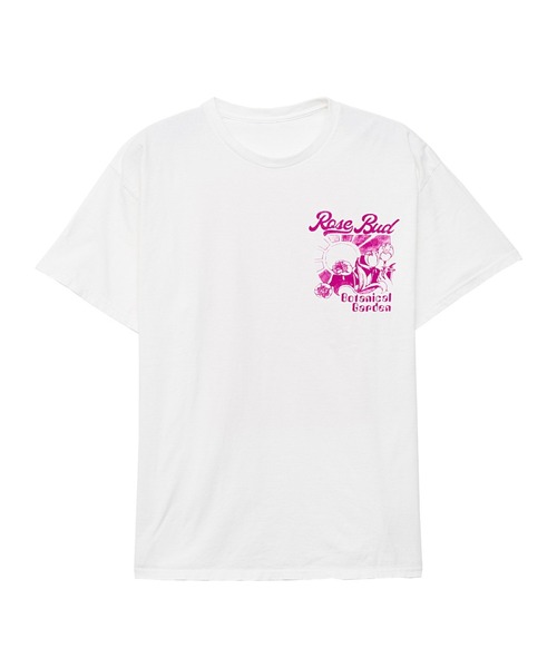 ROSE BUD(ローズバッド)の「Botanical garden T-shirts(Tシャツ/カットソー・レディース・ホワイト/ブラック・ONE SIZE)」の1枚目の写真