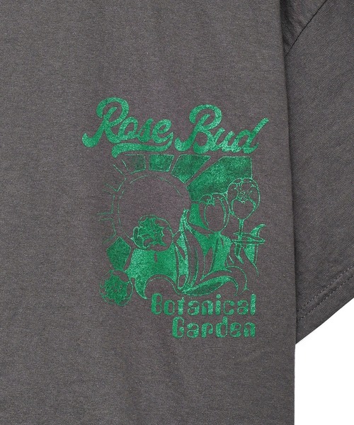 ROSE BUD(ローズバッド)の「Botanical garden T-shirts(Tシャツ/カットソー・レディース・ホワイト/ブラック・ONE SIZE)」の8枚目の写真
