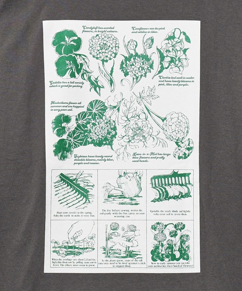 ROSE BUD(ローズバッド)の「Botanical garden T-shirts(Tシャツ/カットソー・レディース・ホワイト/ブラック・ONE SIZE)」の4枚目の写真