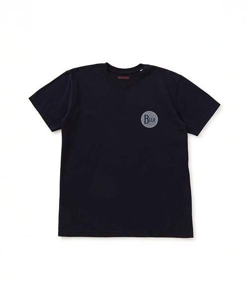 BLUE BLUE(ブルーブルー)の「CIRCLE BLUE ショートスリーブ Tシャツ(Tシャツ/カットソー・メンズ・ネイビー/ホワイト・LARGE/MEDIUM/SMALL/X-LARGE)」の2枚目の写真