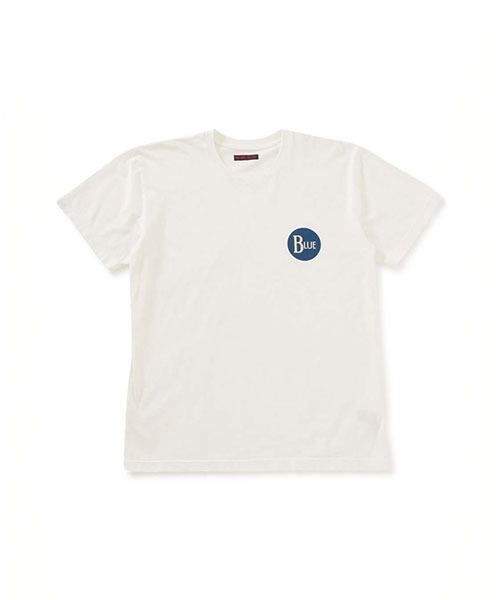 BLUE BLUE(ブルーブルー)の「CIRCLE BLUE ショートスリーブ Tシャツ(Tシャツ/カットソー・メンズ・ネイビー/ホワイト・LARGE/MEDIUM/SMALL/X-LARGE)」の1枚目の写真