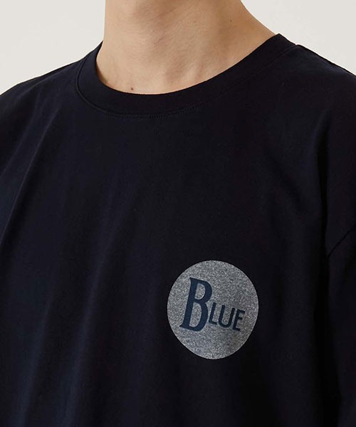 BLUE BLUE(ブルーブルー)の「CIRCLE BLUE ショートスリーブ Tシャツ(Tシャツ/カットソー・メンズ・ネイビー/ホワイト・LARGE/MEDIUM/SMALL/X-LARGE)」の9枚目の写真