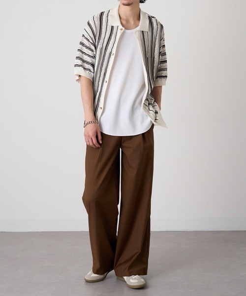 HAUS(ハウス)の「【HAUS】ジャガードニットシャツ 415024 WINS(シャツ/ブラウス・メンズ・ブラック/オフホワイト・M/L)」の7枚目の写真