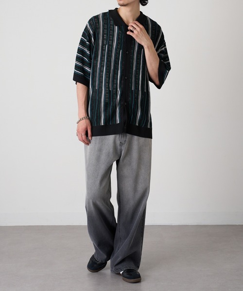 HAUS(ハウス)の「【HAUS】ジャガードニットシャツ 415024 WINS(シャツ/ブラウス・メンズ・ブラック/オフホワイト・M/L)」の12枚目の写真