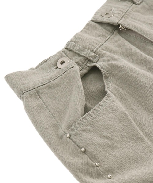 Settimissimo（セッティミッシモ）の「ウエストタック サイドスタッズ ワイドデニム（デニムパンツ・レディース・ブルー/ブラック・FREE）」の10枚目の写真