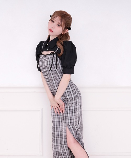 apres jour(アプレジュール)の「【SET着用可能】ダブルリボンキャミワンピース(ワンピース・レディース・ピンク/ブラック系その他/ブラック/グレー系その他/ボルドー/その他/ブラック系その他2・X-LARGE/フリー)」の18枚目の写真