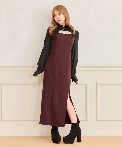apres jour ダブルリボンキャミワンピース ショートボレロブラウス apres jour ダブルリボンキャミワンピース ショートボレロ