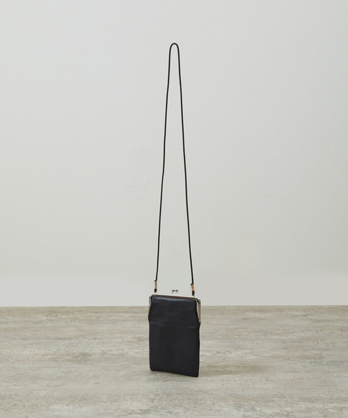 20/80(テゥエンティーエイティー)の「20/80 トゥエンティーエイティー / SHRINK LEATHER GAMAGUCHI SQUARE SHOULDER BAG シュリンクレザーがま口ショルダーバッグ / S079(ショルダーバッグ・メンズ・ブラック・FREE)」の15枚目の写真