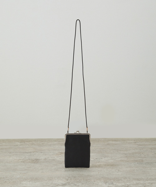 20/80(テゥエンティーエイティー)の「20/80 トゥエンティーエイティー / SHRINK LEATHER GAMAGUCHI SQUARE SHOULDER BAG シュリンクレザーがま口ショルダーバッグ / S079(ショルダーバッグ・メンズ・ブラック・FREE)」の10枚目の写真
