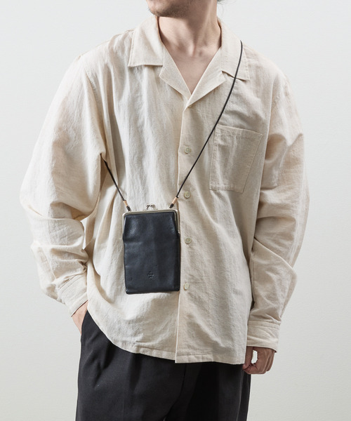 20/80(テゥエンティーエイティー)の「20/80 トゥエンティーエイティー / SHRINK LEATHER GAMAGUCHI SQUARE SHOULDER BAG シュリンクレザーがま口ショルダーバッグ / S079(ショルダーバッグ・メンズ・ブラック・FREE)」の19枚目の写真